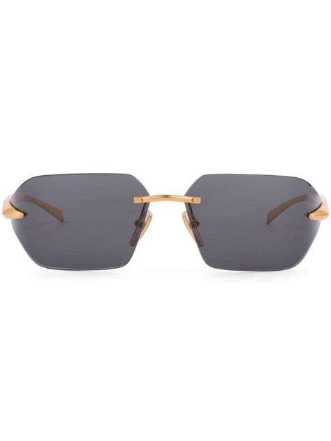 rimless prada sunglasses|prada sunglasses men rimless.